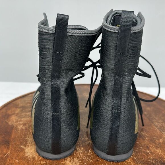 Adidas Shoes Mens 7.5 Box Hog 4 Core Black/Gold Metallic/Grey Six Boxing - Picture 4 of 11